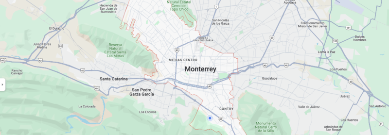 google maps monterrey nuevo leon mexico
